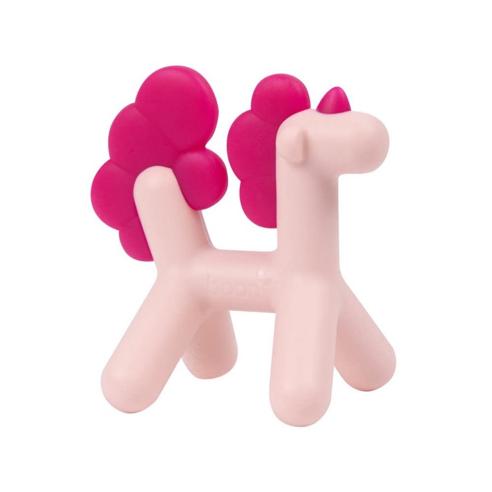 BOON Infant Girl Teether age 0-12m, PRANCE the Unicorn Pink NWT